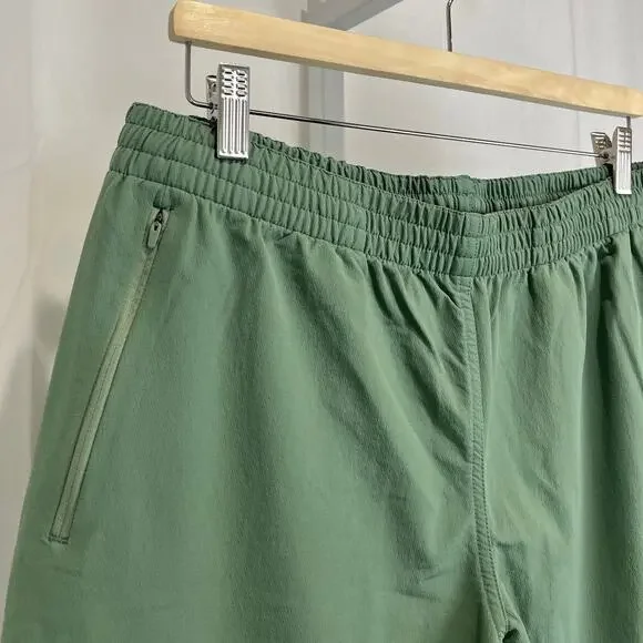 OUTDOOR VOICES RecTrek Ankle Crop Pants Zip Pocket Stretch Nylon Green XL - Picture 4 of 9